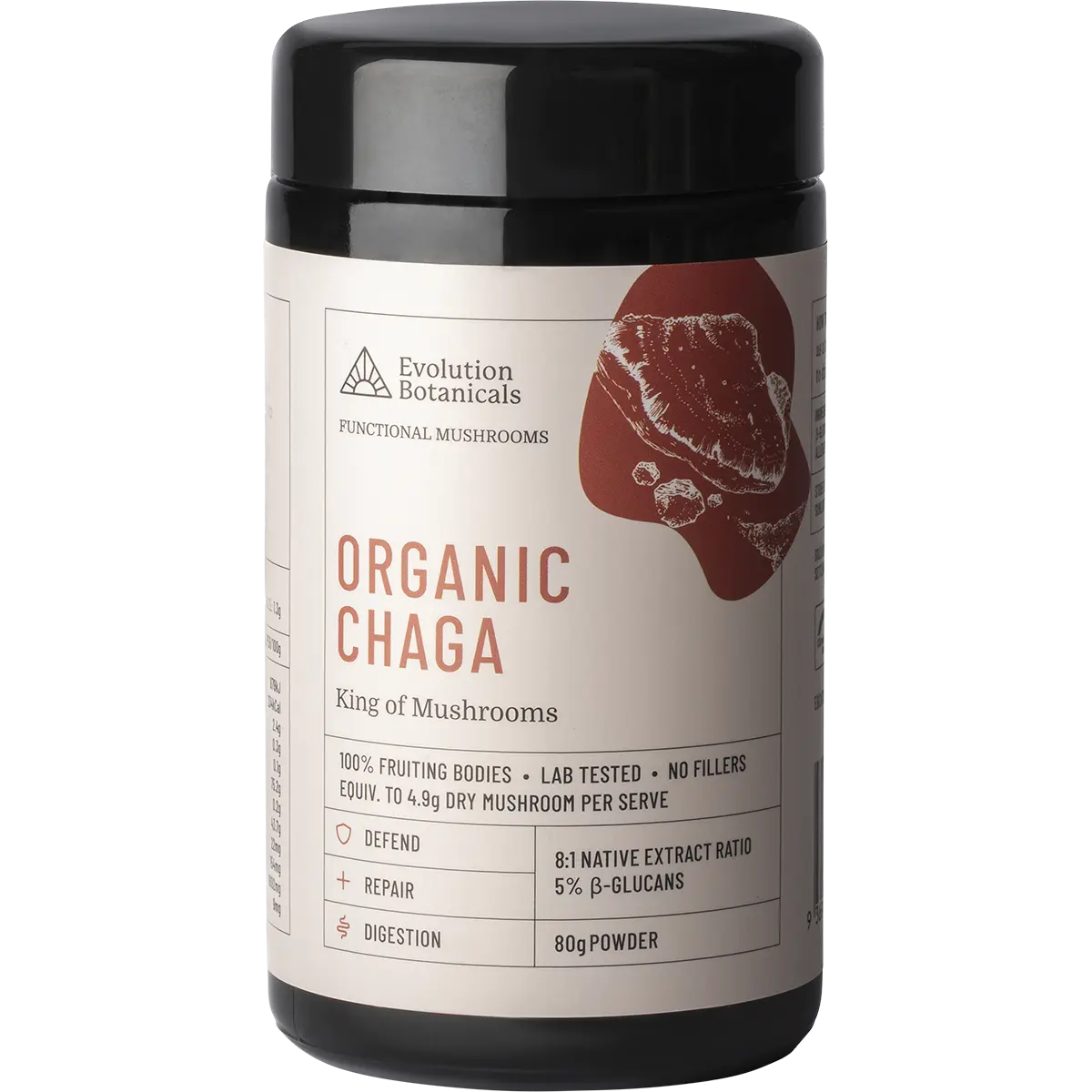 Evolution Botanicals Organic Chaga King of Mushrooms 80g
