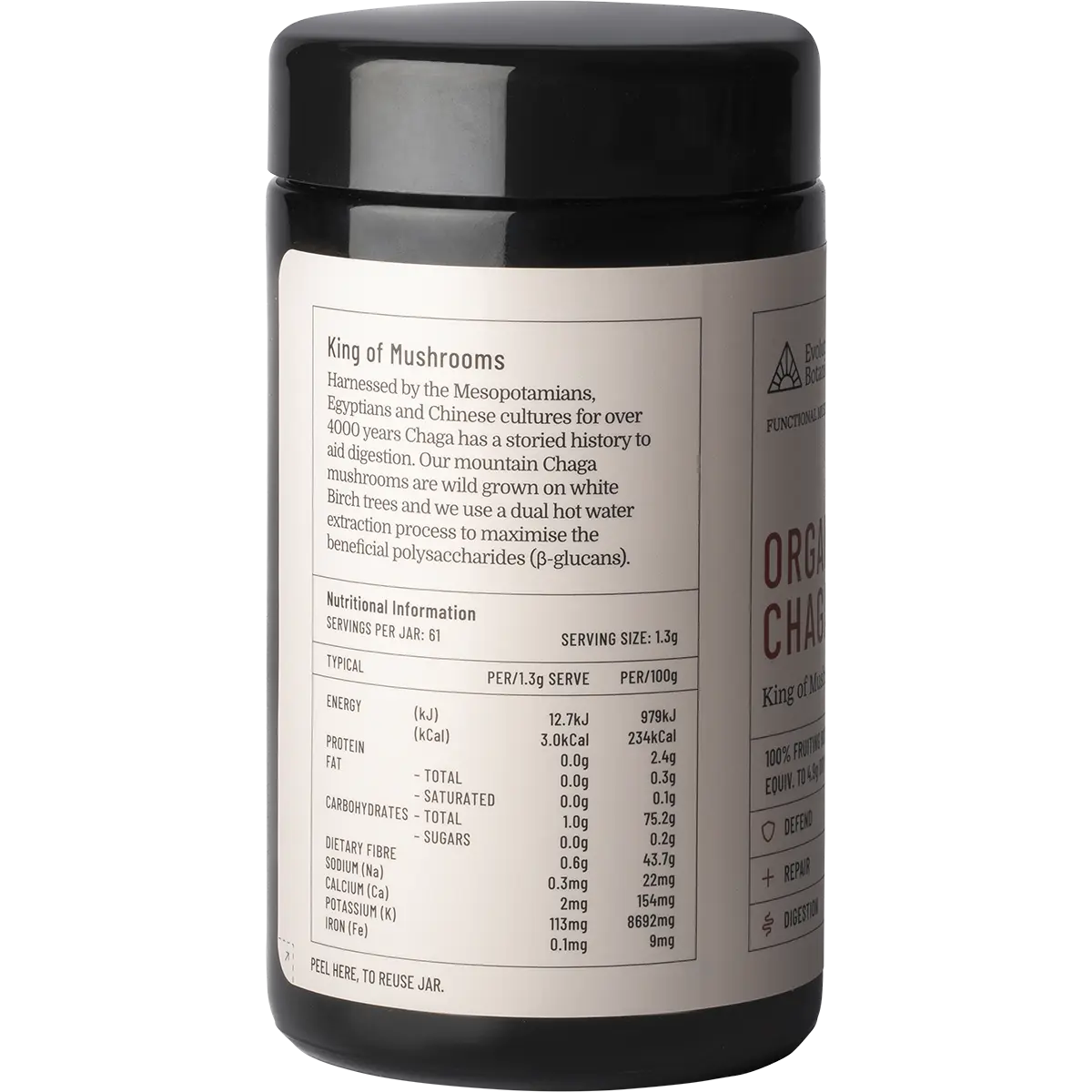 Evolution Botanicals Organic Chaga King of Mushrooms 80g