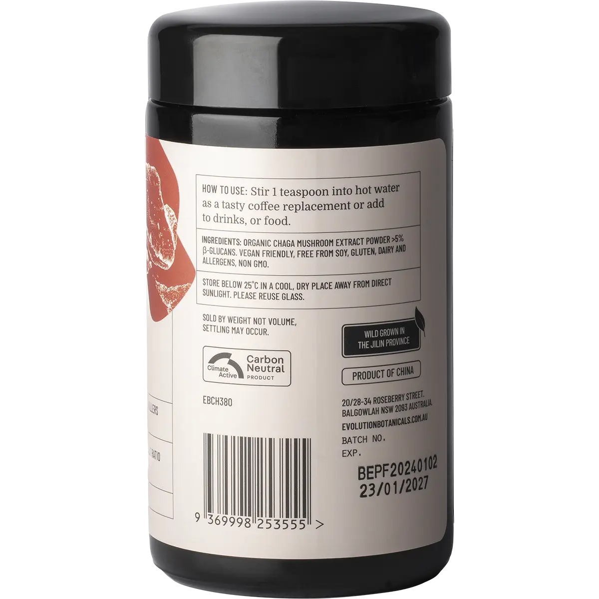 Evolution Botanicals Organic Chaga King of Mushrooms 80g