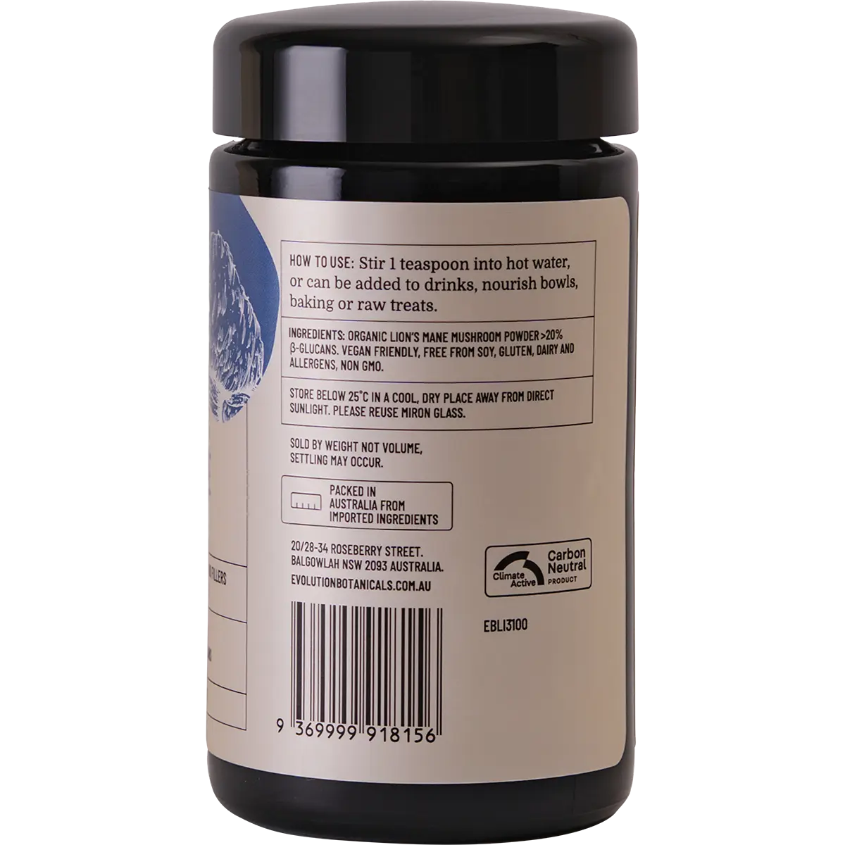 Evolution Botanicals Organic Lion's Mane Food For Thought