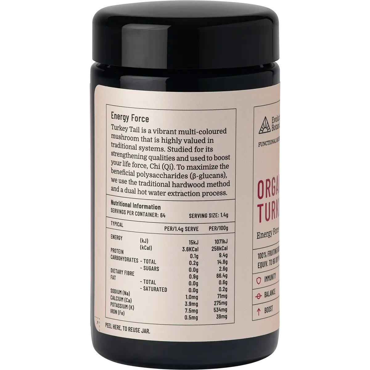 Evolution Botanicals Organic Turkey Tail Energy Force