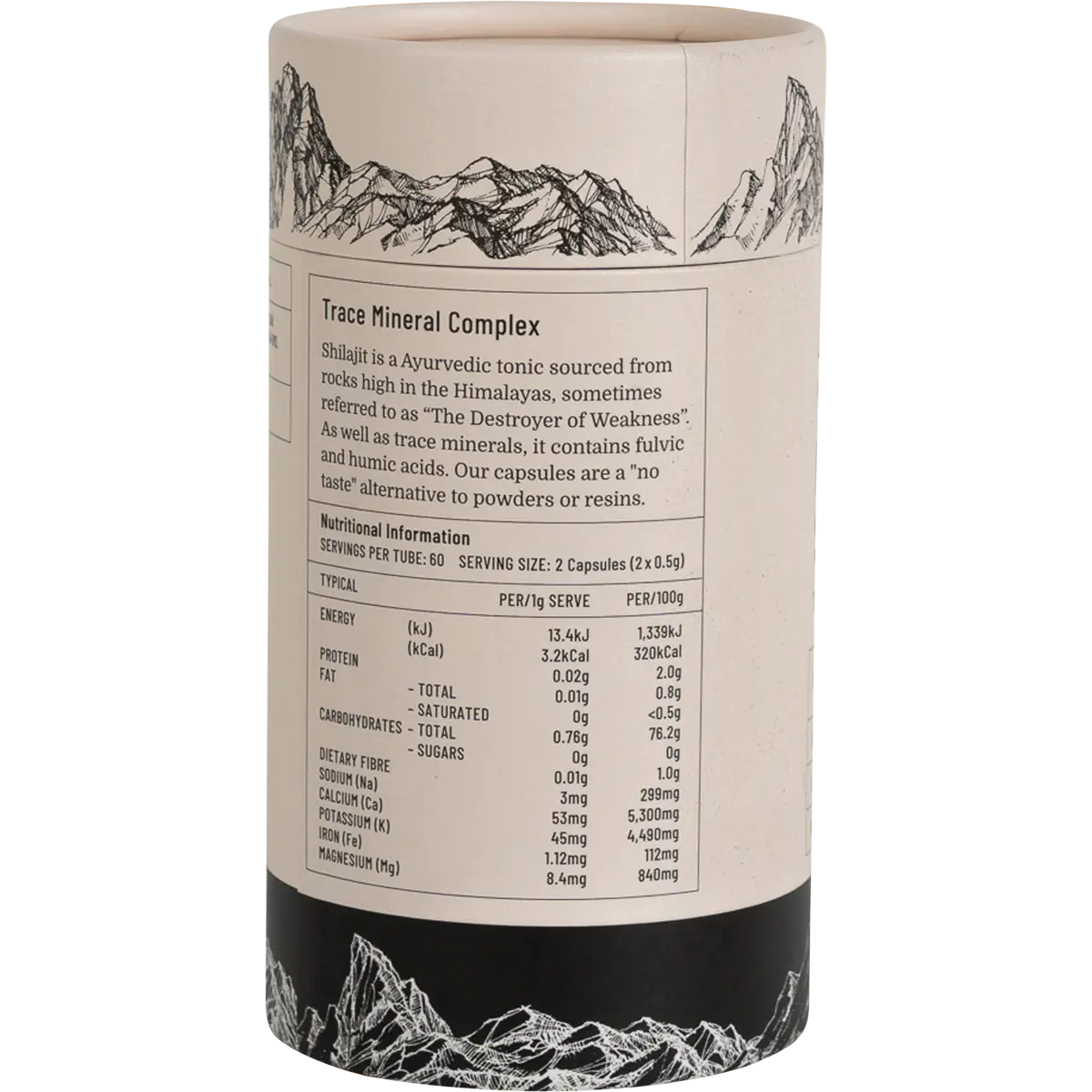 Evolution Botanicals Himalayan Shilajit Trace Mineral Complex 120 Caps