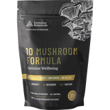 Evolution Botanicals 10 Mushroom Formula Optimise Wellbeing — front pack image (UHP)