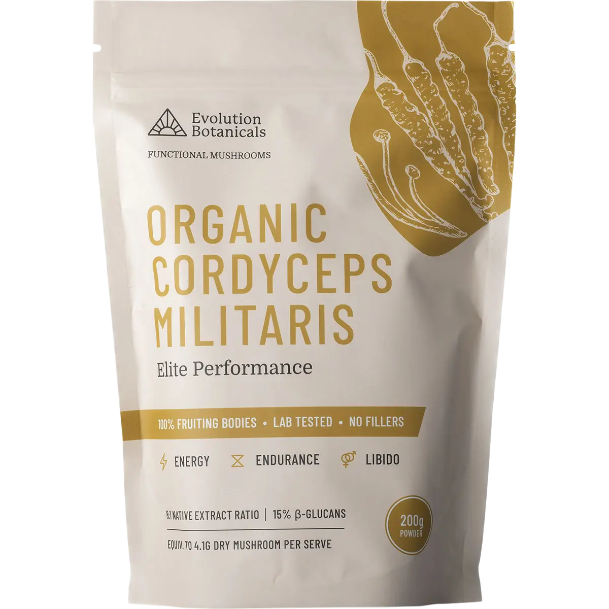 Evolution Botanicals Organic Cordyceps Militaris Elite Performance — official UHP product image 2