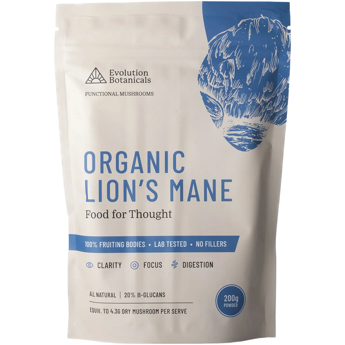 Evolution Botanicals Organic Lion's Mane Food For Thought — official UHP product image 2