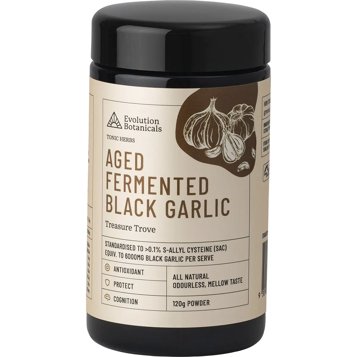 Evolution Botanicals Aged Fermented Black Garlic Powder 120g