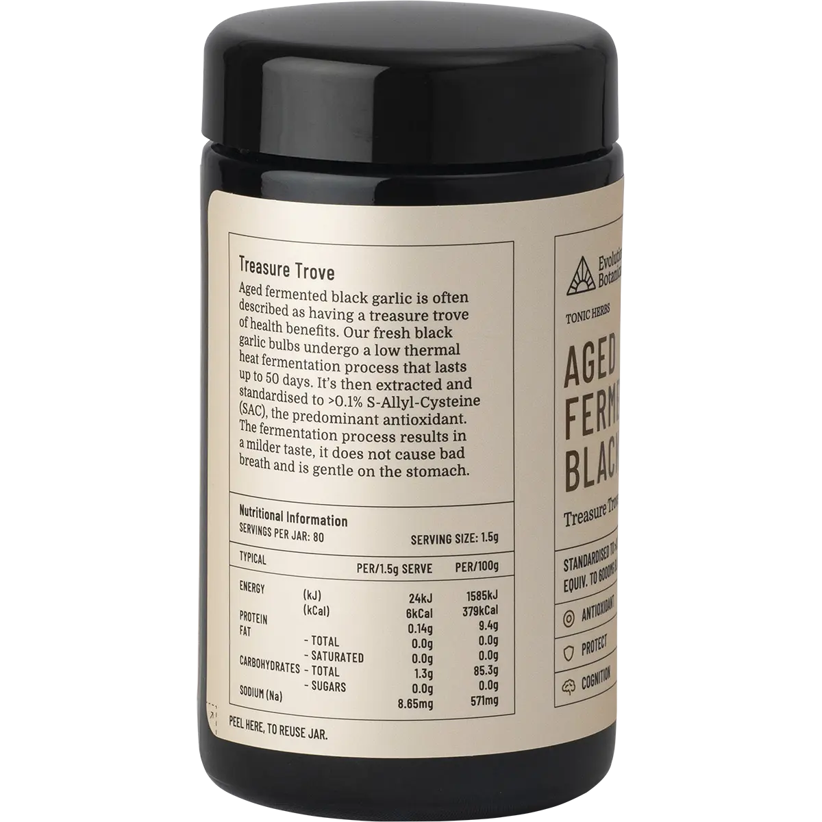 Evolution Botanicals Aged Fermented Black Garlic Powder 120g