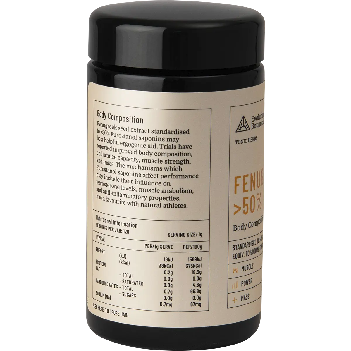 Evolution Botanicals Fenugreek >50% Powder 120g
