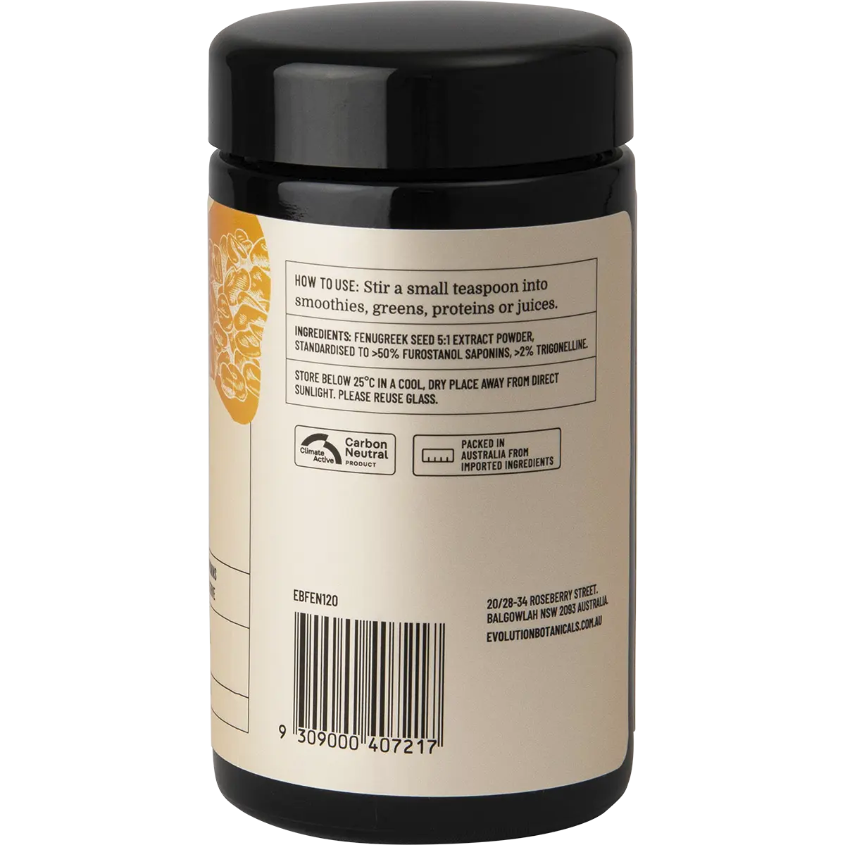 Evolution Botanicals Fenugreek >50% Powder 120g
