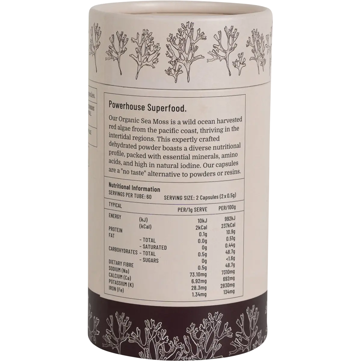 Evolution Botanicals Organic Sea Moss 120 Caps