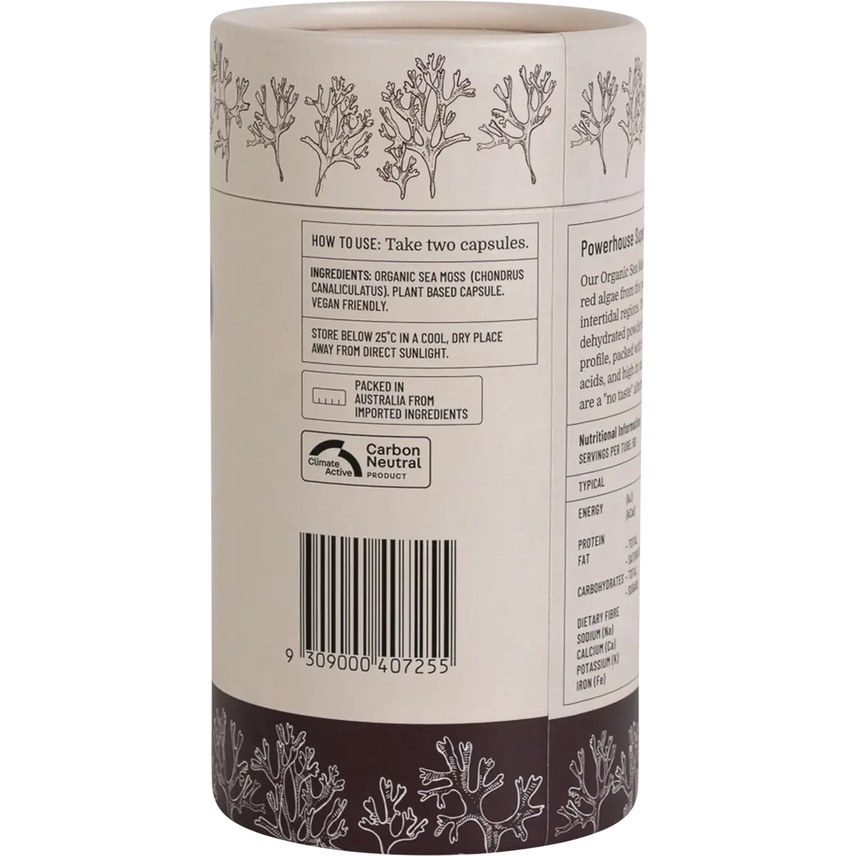 Evolution Botanicals Organic Sea Moss 120 Caps