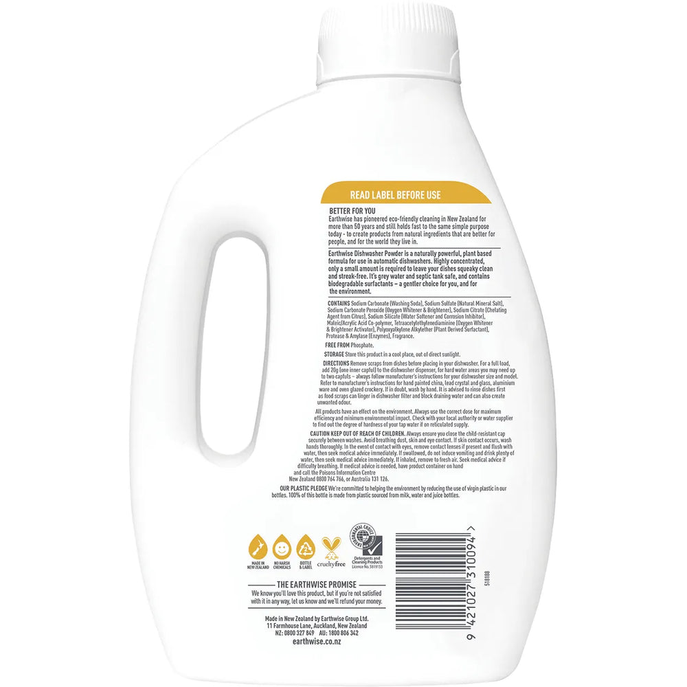 Earthwise Dishwasher Powder Lemon