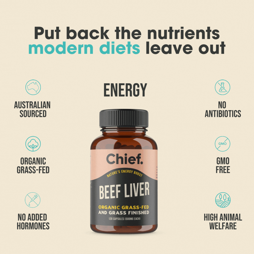 Chief Collagen - Organic Beef Offal Multivitamin 120 Capsules