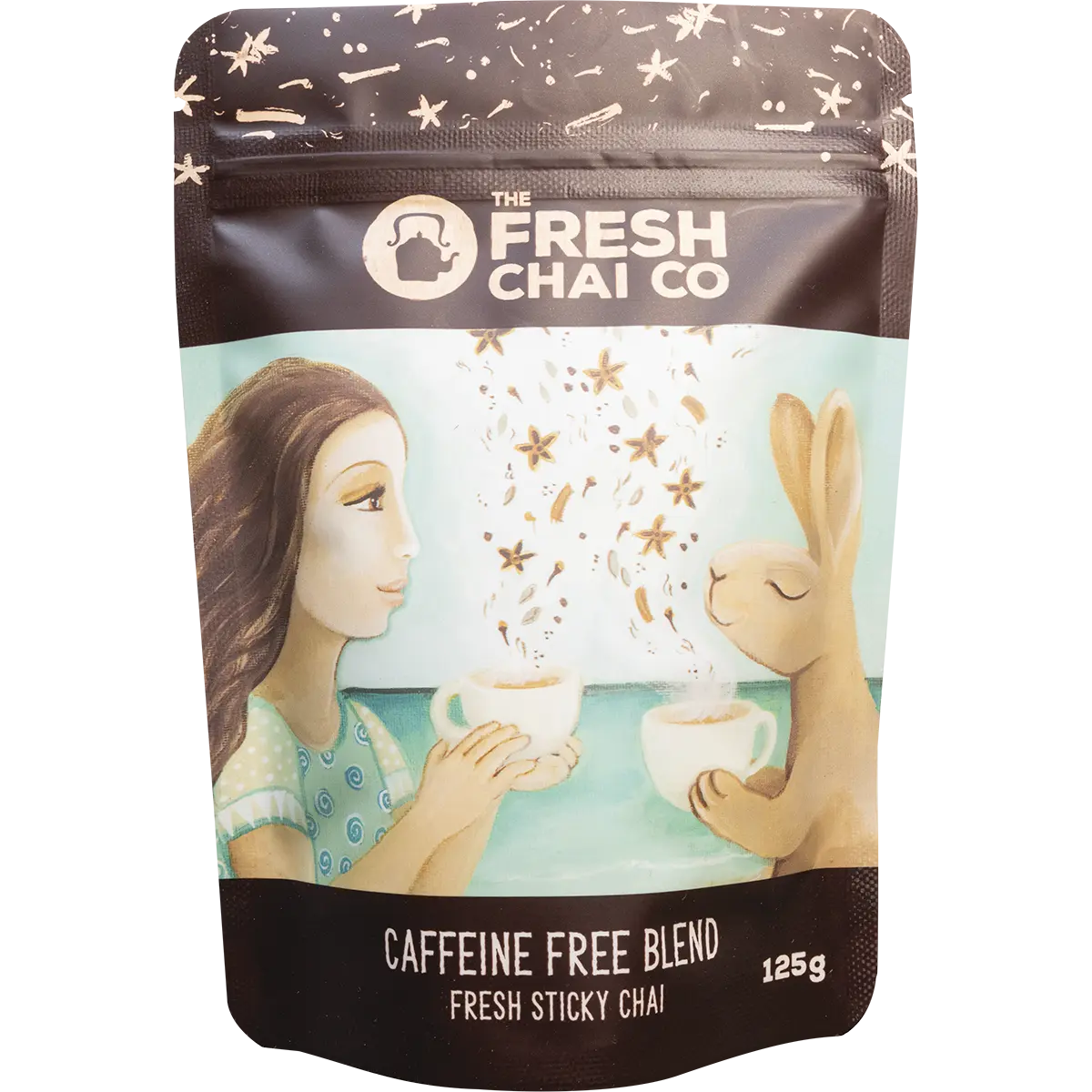 The Fresh Chai Co. Caffeine Free Blend Honey Soaked Chai — front pack image (UHP)