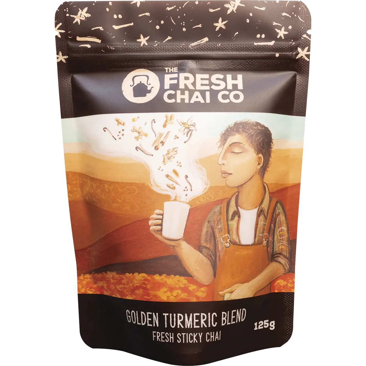 The Fresh Chai Co. Golden Turmeric Blend Fresh Sticky Chai 125g