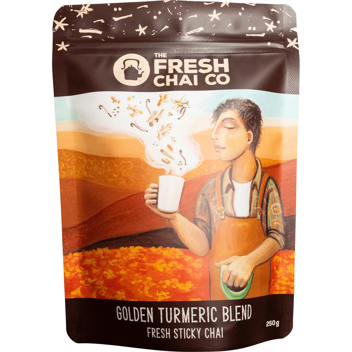 The Fresh Chai Co. Golden Turmeric Blend Fresh Sticky Chai 250g