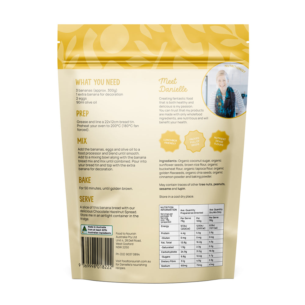 Food to Nourish Banana Bread Mix 360g