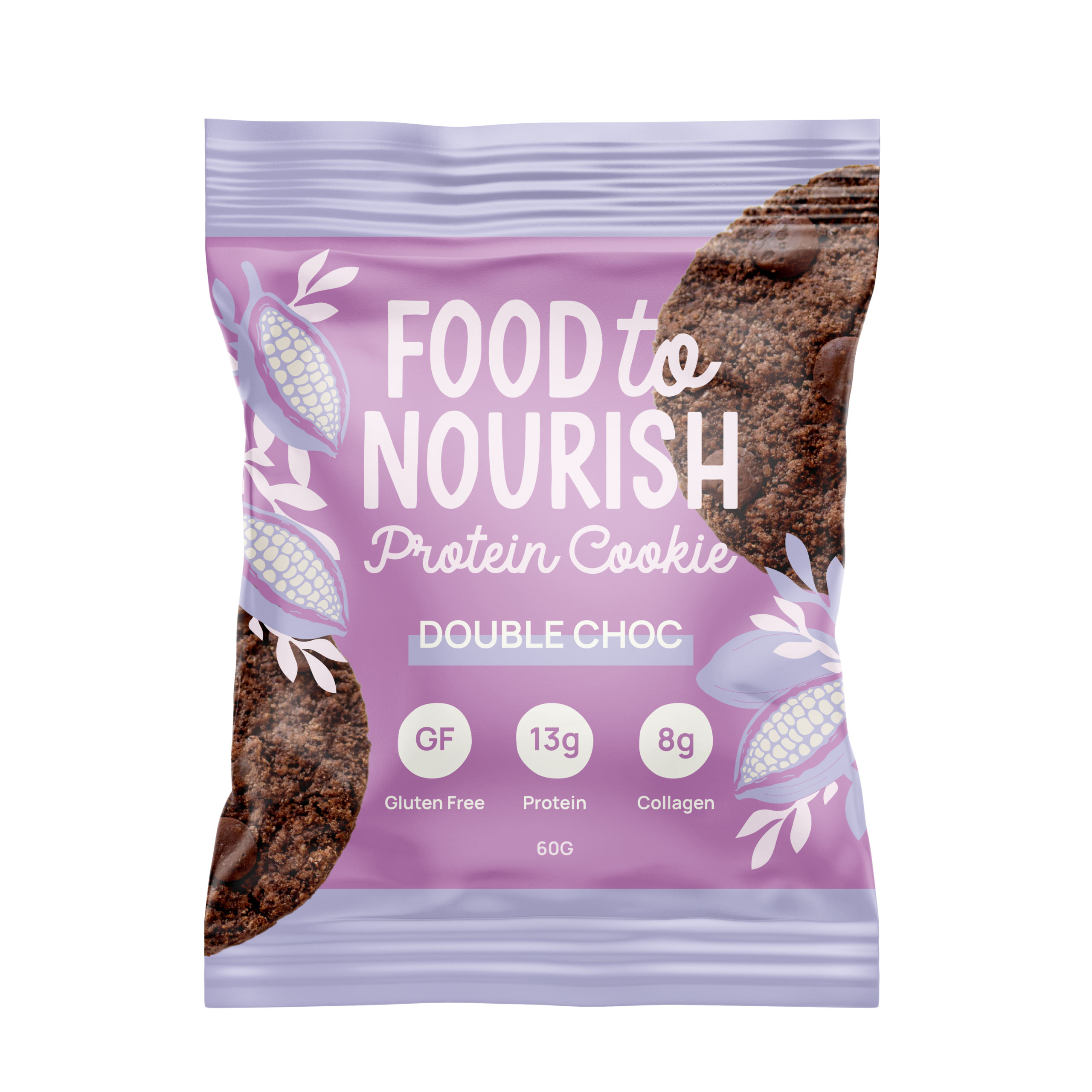 Food to Nourish Protein Cookie Double Choc 12 x 60g