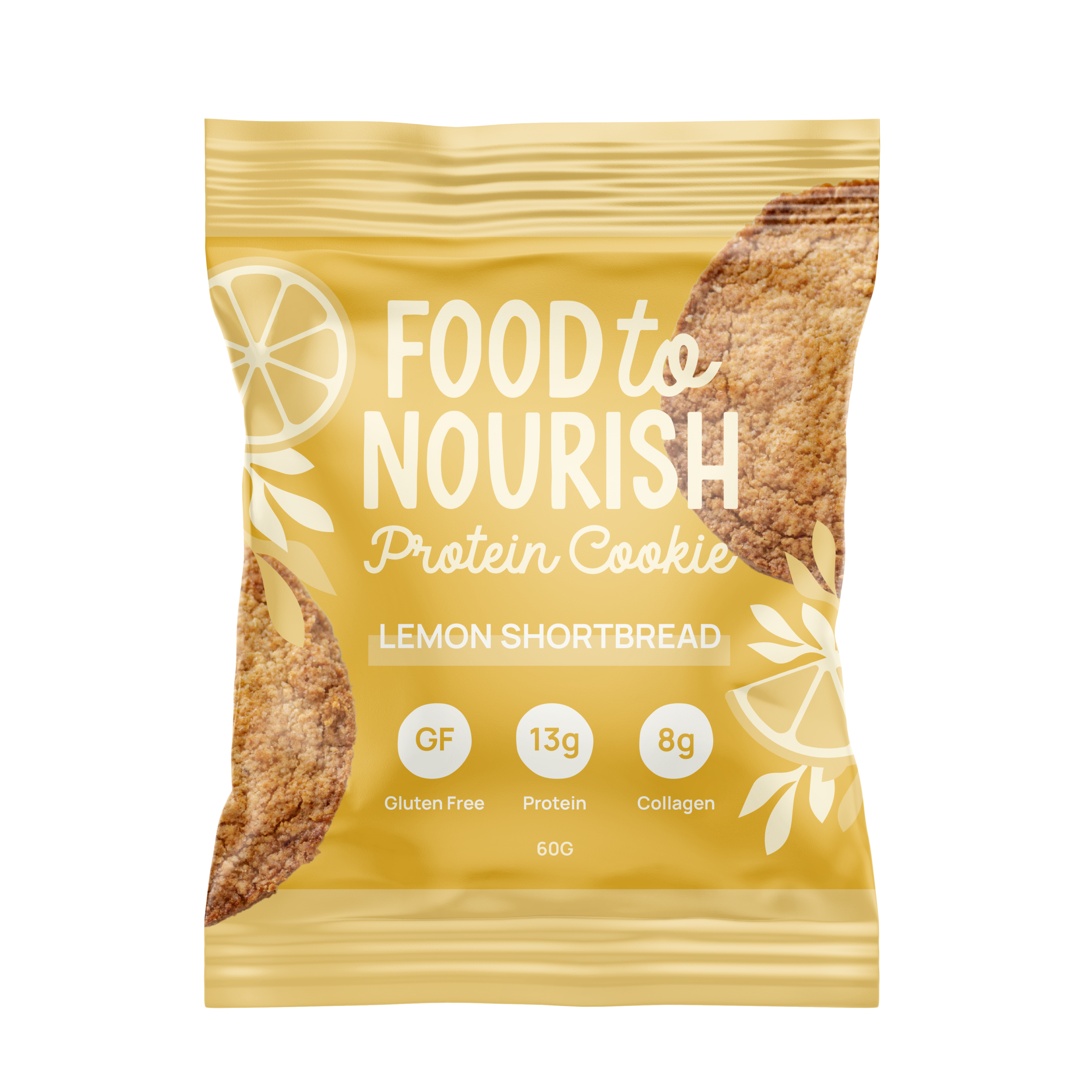 Food to Nourish Protein Cookie Lemon Shortbread 12 x 60g