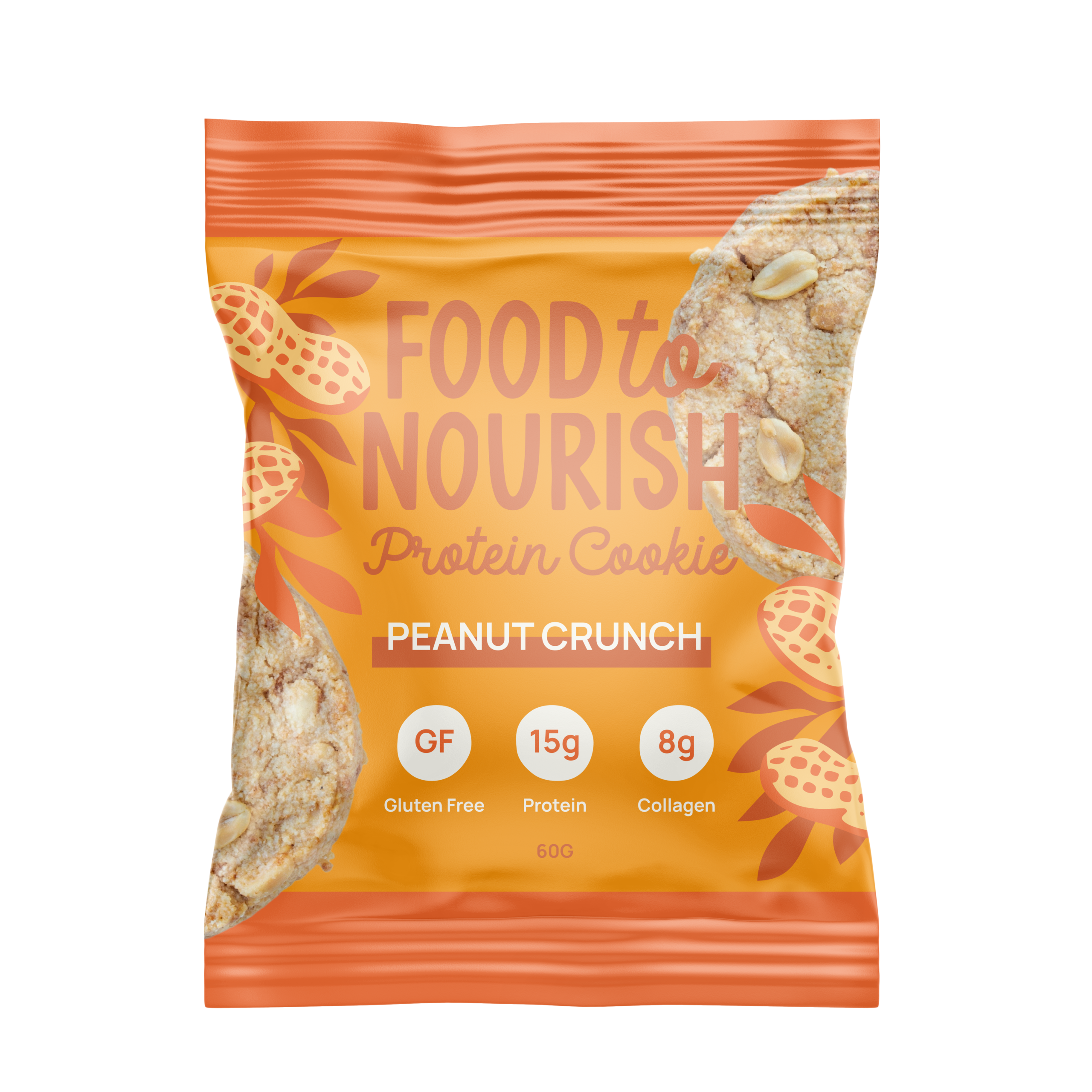 Food to Nourish Protein Cookie Peanut Crunch 12 x 60g