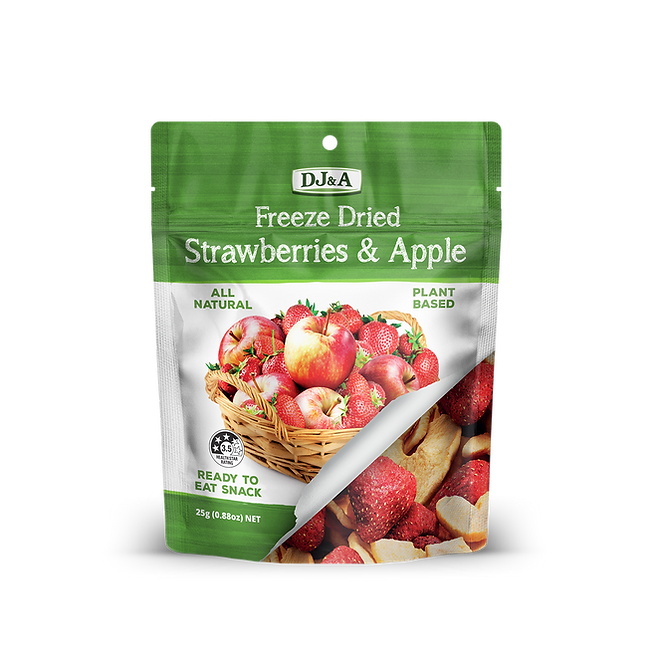 DJ&A Freeze Dried Strawberries & Apple 10x25g