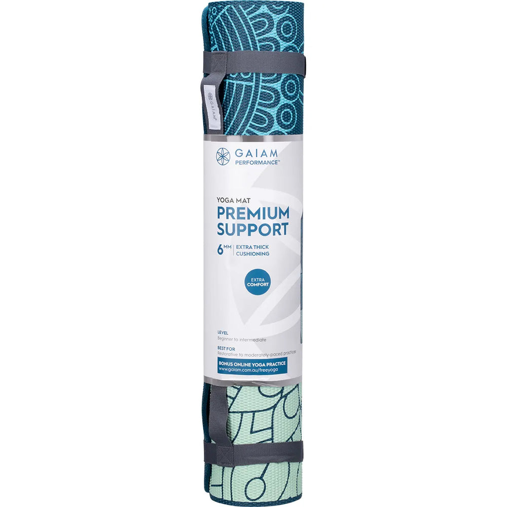 Gaiam Yoga Mat 6mm Premium Support 61cm x 173cm