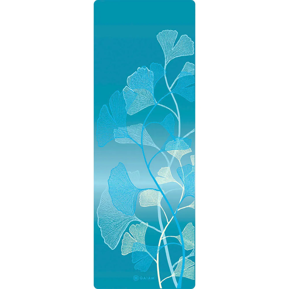 Gaiam Yoga Mat Classic Starter 3mm Blue Flower 61cm x 173cm