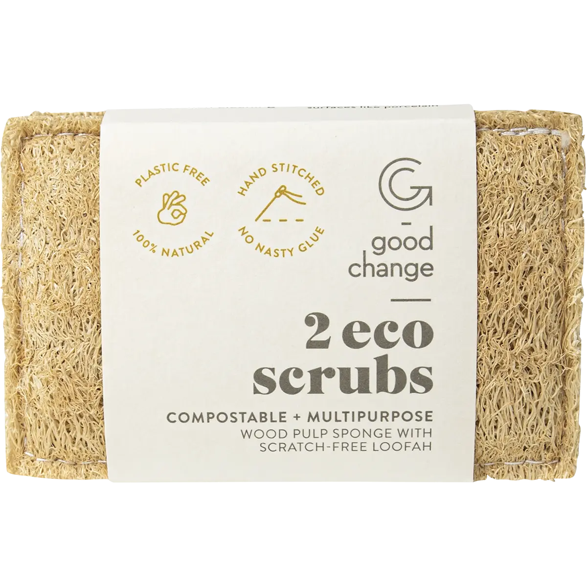Good Change Store Eco Scrub 2pk — front pack image (UHP)
