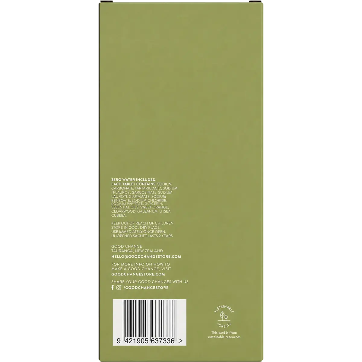 Good Change Store All Purpose Cleaner — back pack image (UHP)