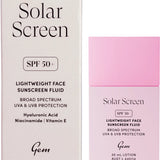 Gem Solar Screen SPF50+ Lightweight Face Sunscreen Fluid 30ml