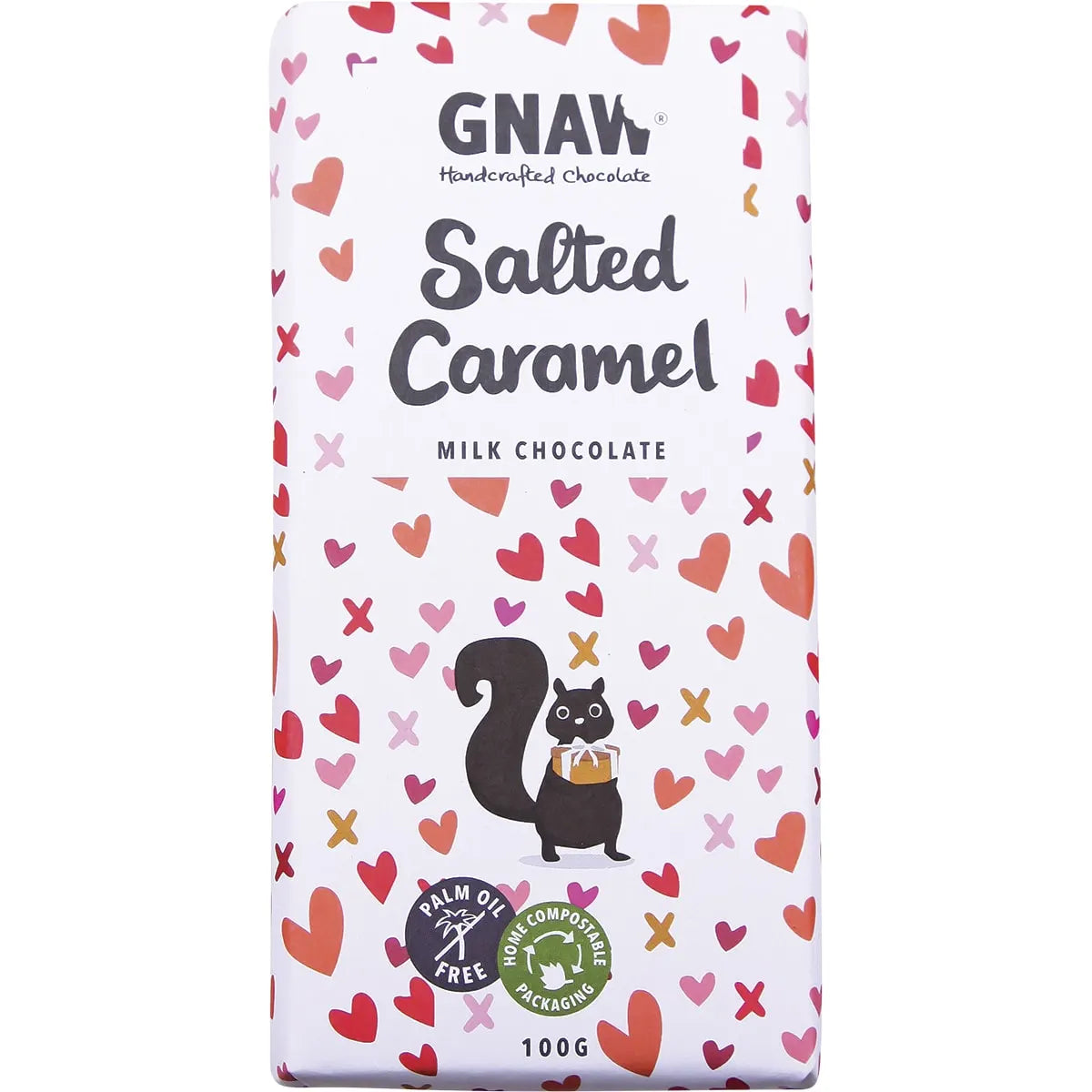(CLEARANCE!) Gnaw Handcrafted Milk Chocolate Salted Caramel Bar 100g X 2