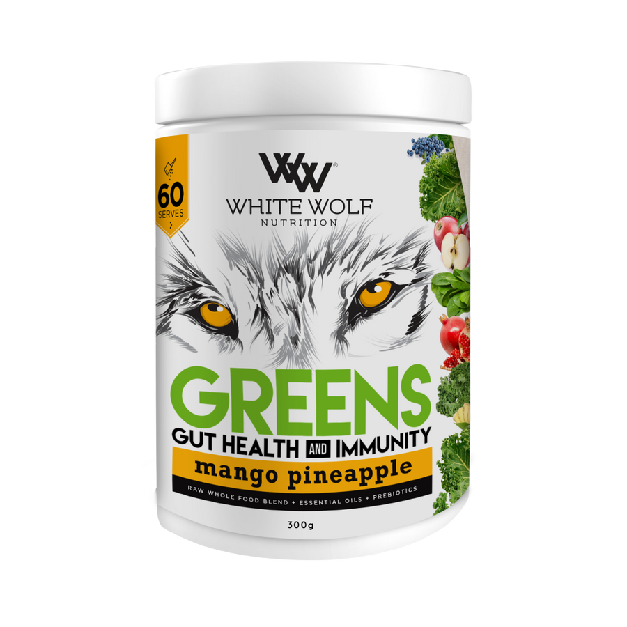 White Wolf Nutrition Greens Gut Health And Immunity Mango Pineapple