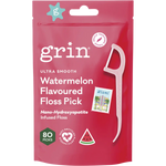 Grin Ultra Smooth Floss Picks Watermelon Flavoured 80pk