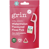 Grin Ultra Smooth Floss Picks Watermelon Flavoured 80pk