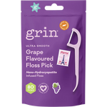 Grin Ultra Smooth Floss Picks Grape Flavoured 80pk