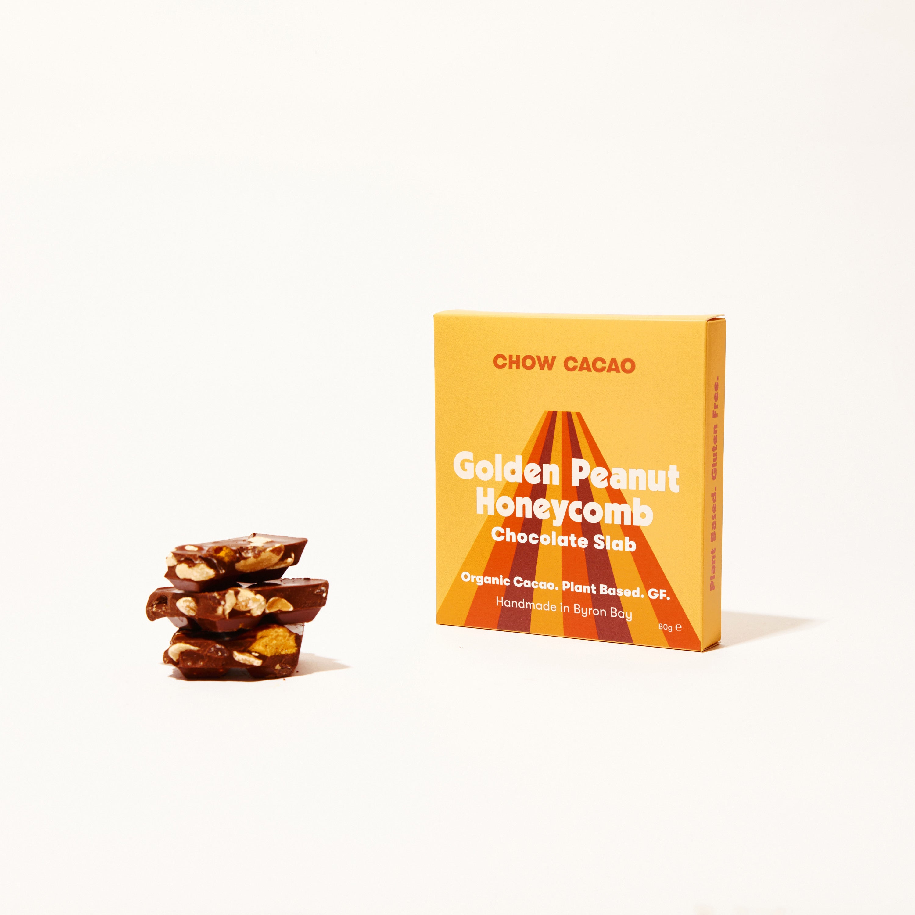 Chow Cacao Golden Peanut Honeycomb Chocolate Slab 80gms