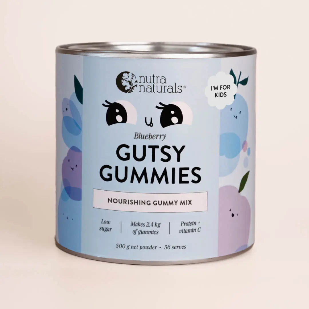 Nutra Naturals Gutsy Gummies Blueberry 300g — official Nutra Naturals product photograph