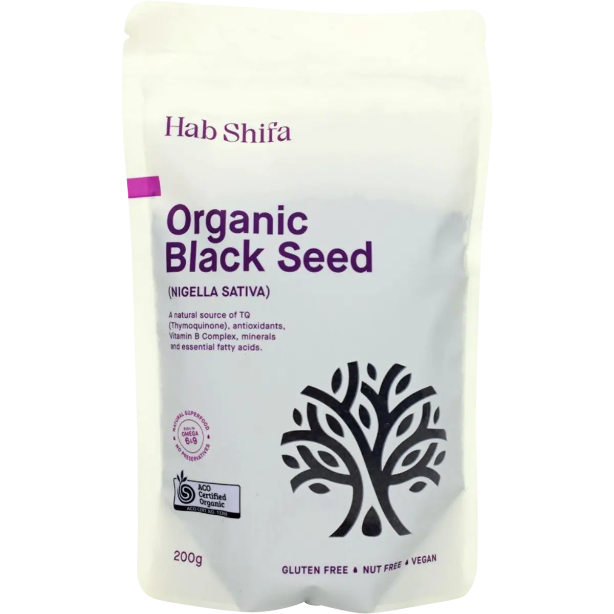 Hab Shifa Black Seed (Nigella Sativa) 200g — front pack image (UHP)