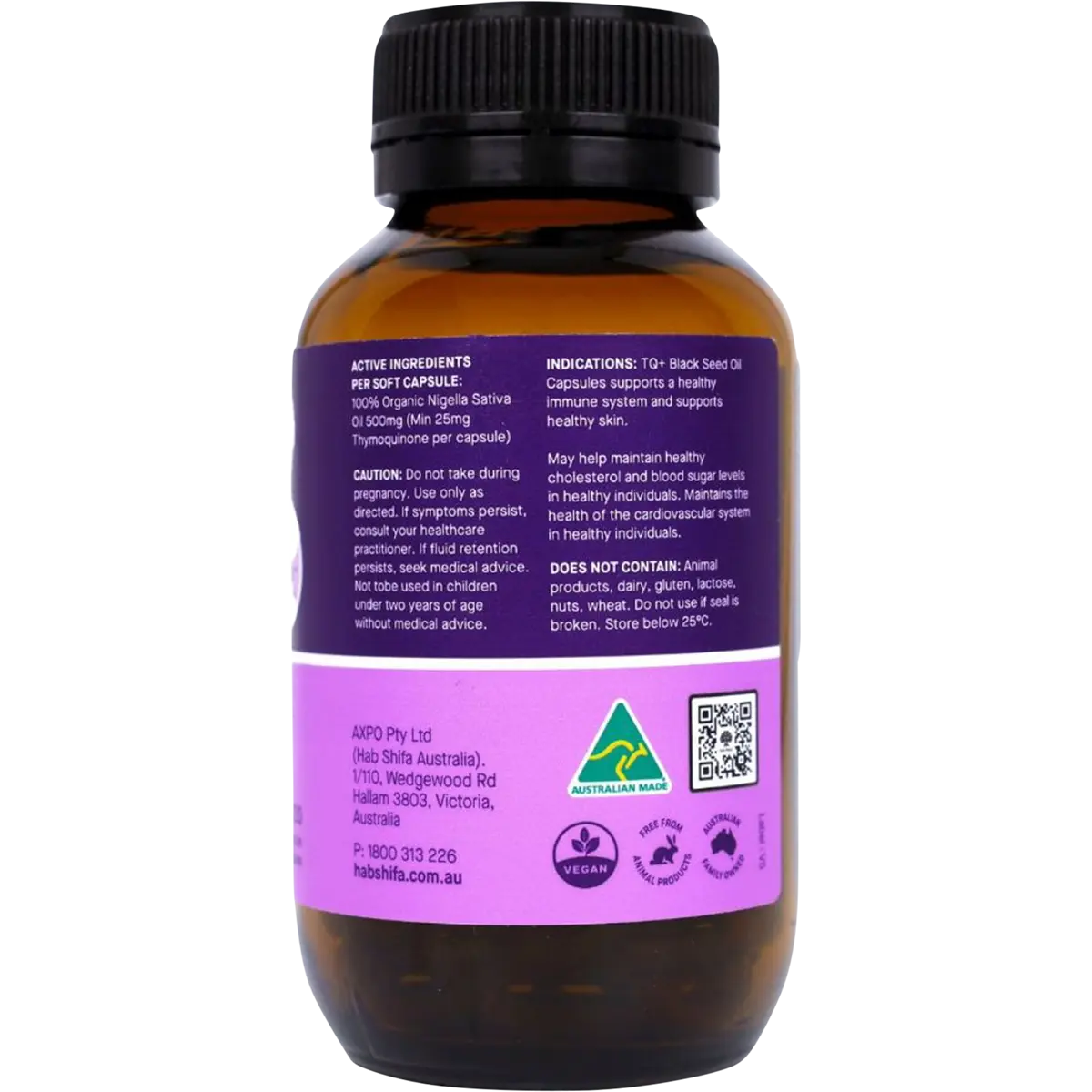Hab Shifa Black Seed Oil Capsules — side pack image (UHP)