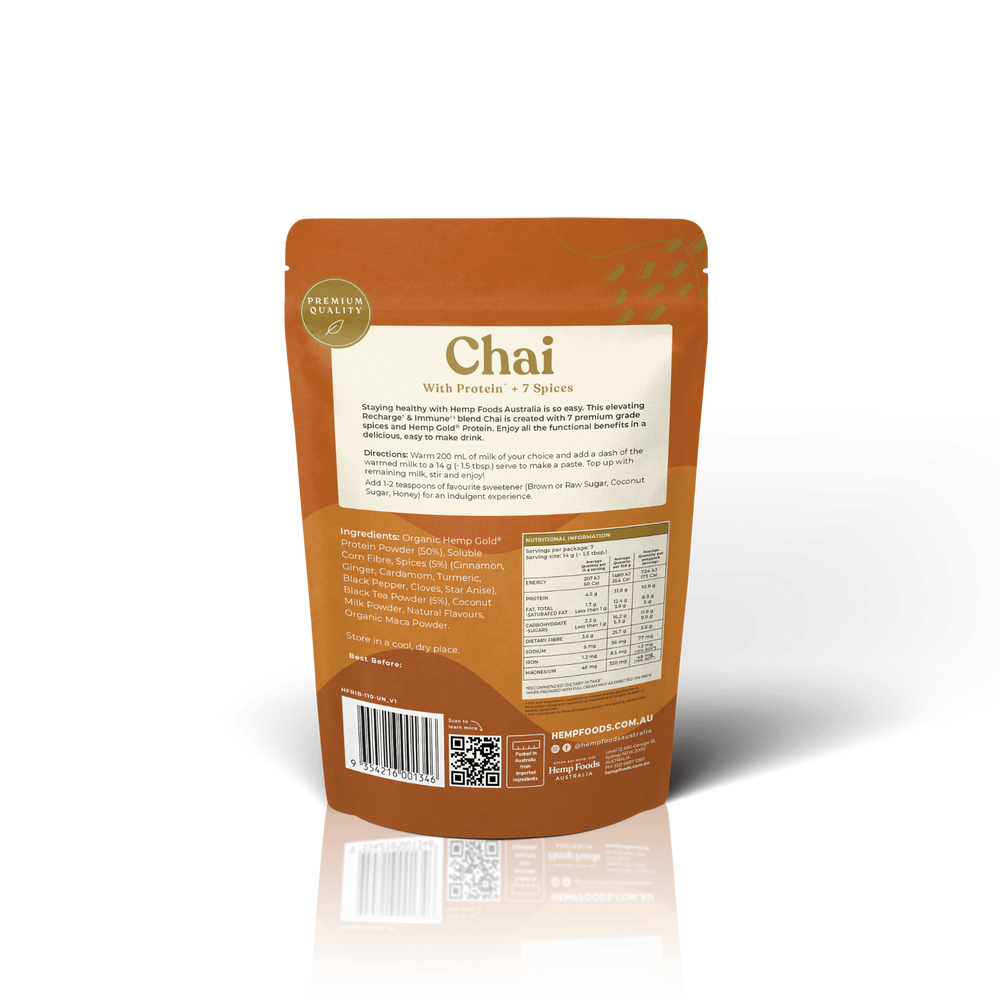 Hemp Foods Australia Recharge & Immune Chai