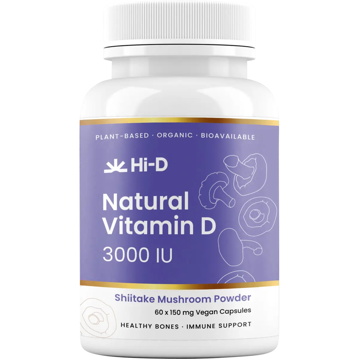 Hi-D Natural Vitamin D 3000 IU 60 Caps — front pack image (UHP)