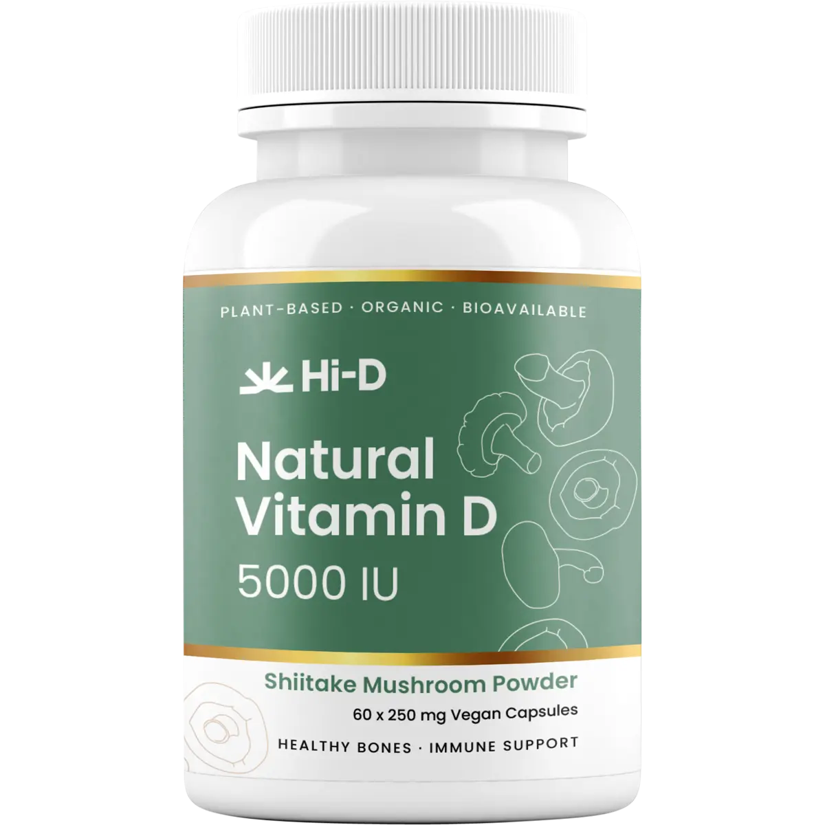 Hi-D Natural Vitamin D 5000 IU 60 Caps — front pack image (UHP)