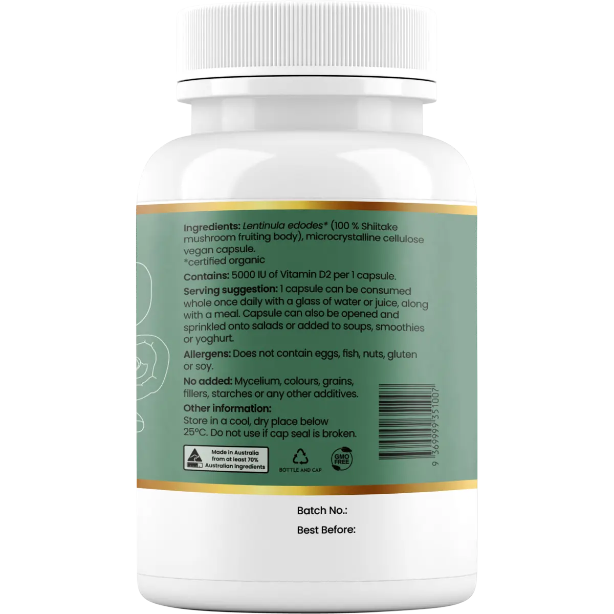 Hi-D Natural Vitamin D 5000 IU 60 Caps — side pack image (UHP)