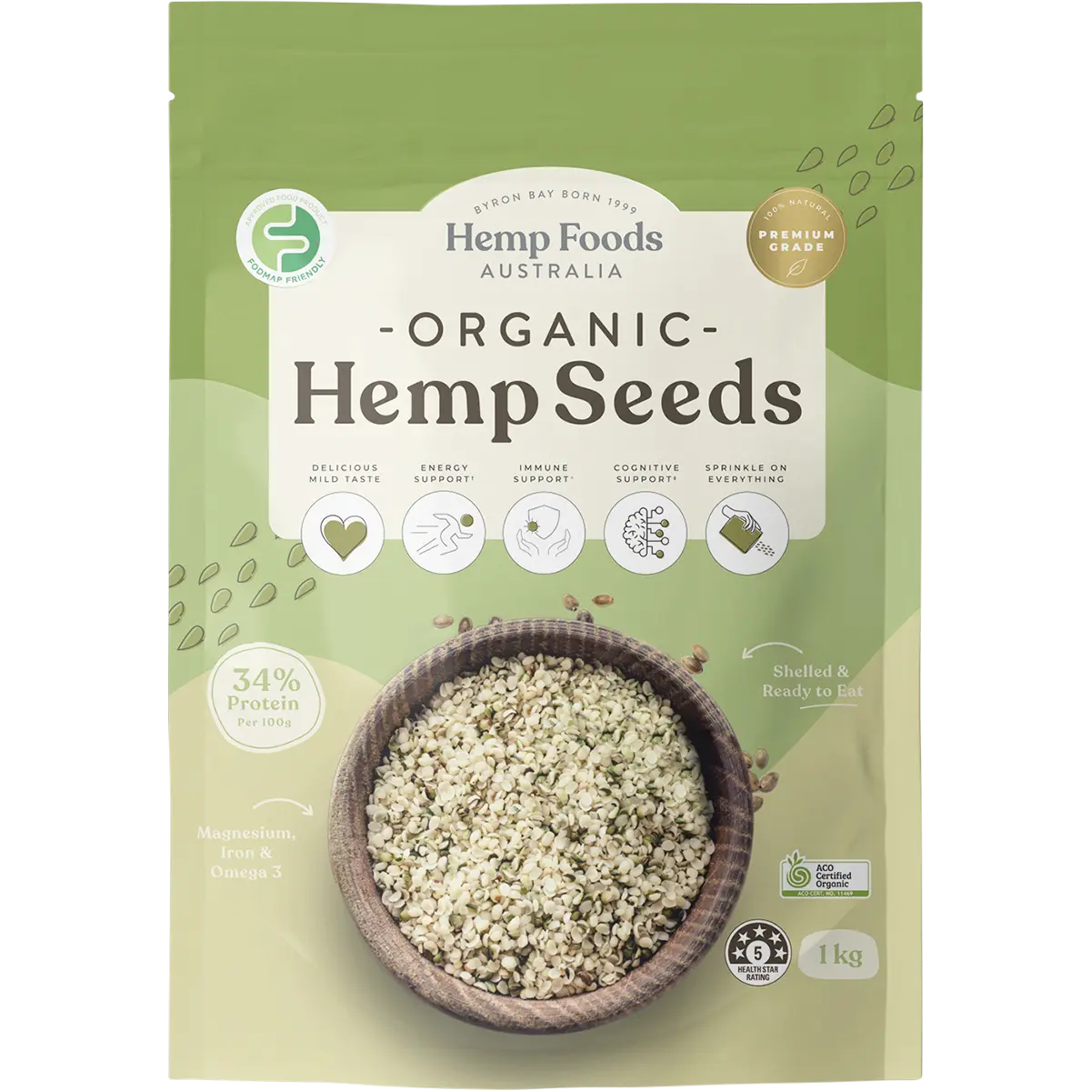 Hemp Foods Australia Organic Hemp Seeds Hulled — official UHP product image 2