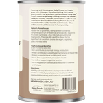 Hemp Foods Australia Organic Hemp Protein Shake Chocolate 420g — side pack image (UHP)