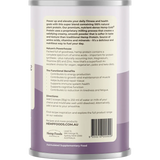Hemp Foods Australia Organic Hemp Protein Shake Mixed Berry 420g — side pack image (UHP)