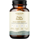Hemp Foods Australia Pain Relief with Hemp Gold Seed Oil 60 Caps — front pack image (UHP)