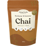 Hemp Foods Australia Recharge & Immune Chai — front pack image (UHP)