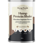 Hemp Foods Australia Organic Hemp Protein Shake Chocolate Espresso 420g — front pack image (UHP)