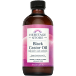 Heritage Store Black Castor Oil 237ml — front pack image (UHP)